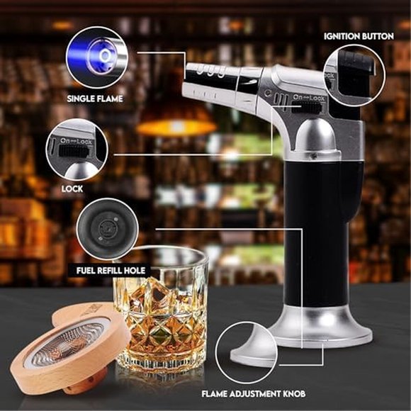 Kit Ahumador de Whiskey Your Dream Party Shop, 6 Sabores y 2 Vasos
