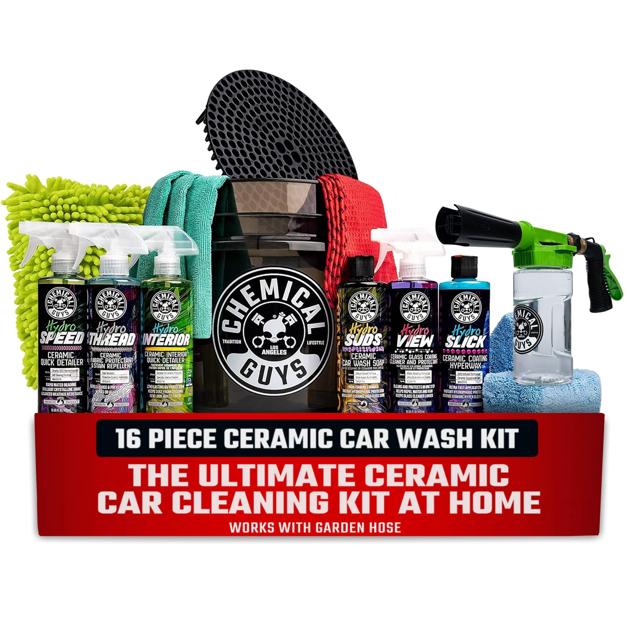 Kit De Lavado De Autos Chemical Guys Hol362 Ceramic De 16 Piezas