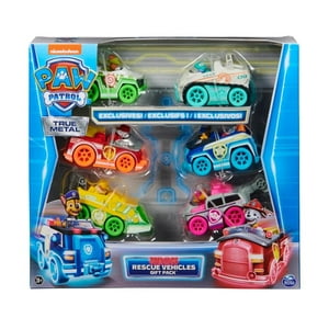 Set De Vehiculos Paw Patrol Spin Master True Metal Neon 6 Piezas