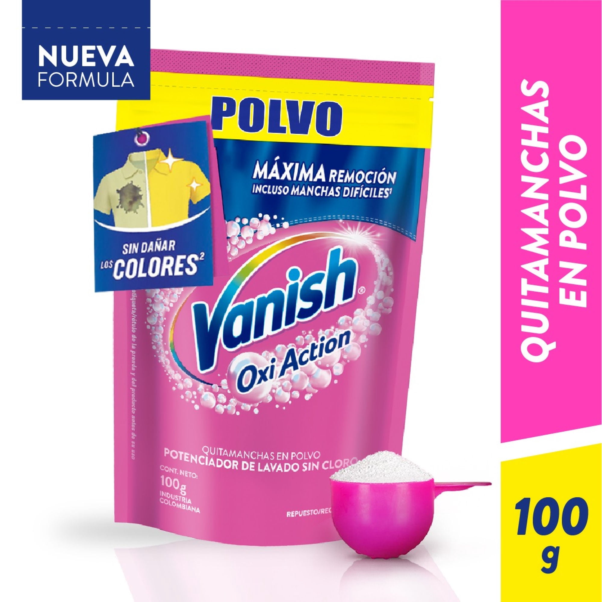 Quitamanchas Polvo Ropa Color Doypack 100 g Vanish