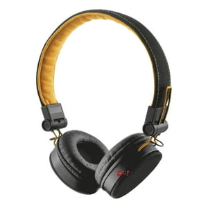 Audífonos Diseño Urbano 3.5Mm Fyber Negro Con Naranjo - Ps