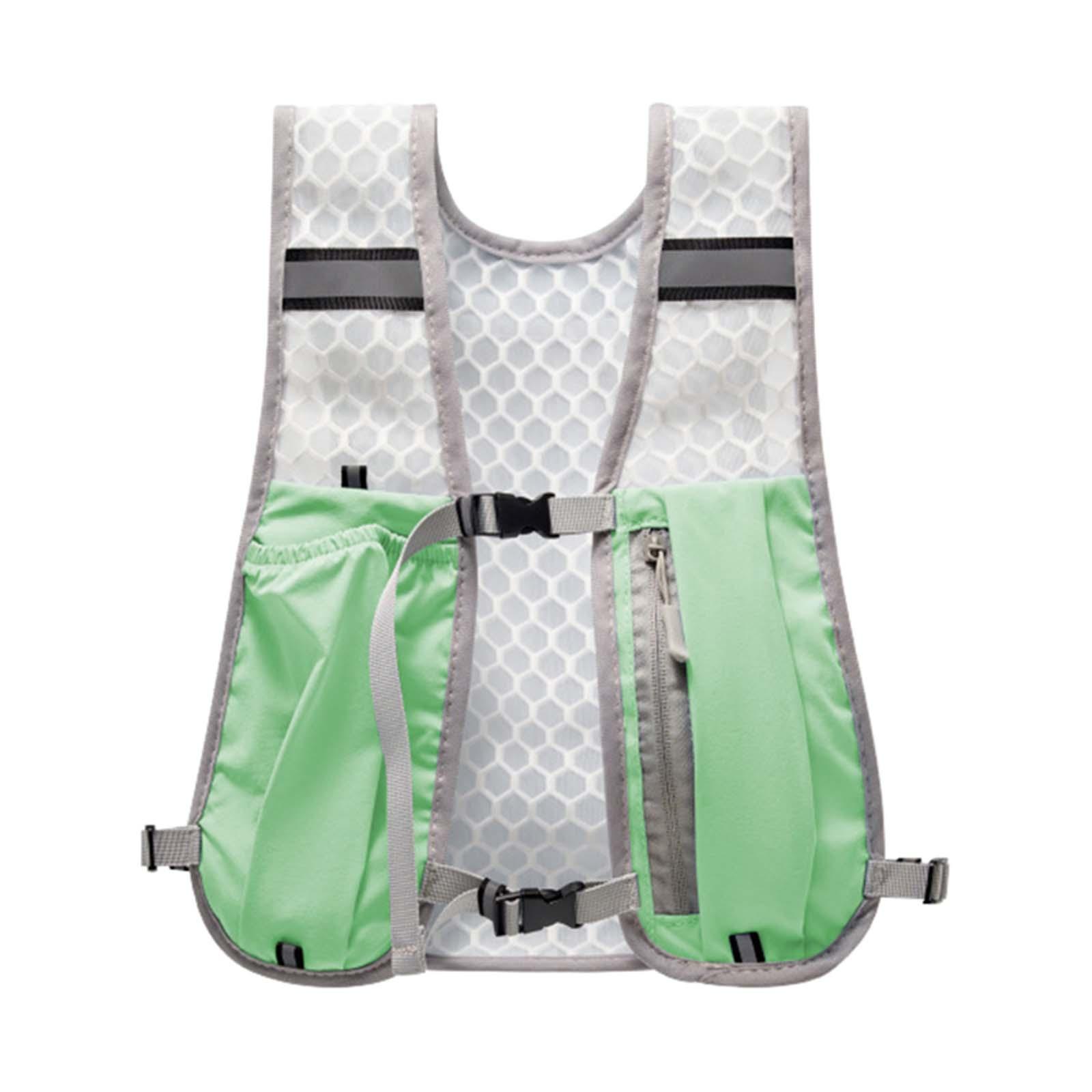 Ioensy - Chaleco De Hidratación Reflectante Para Hombre Y Mujer, Ideal Para Carreras De Trail Y Maratones, Color Verde