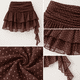 thumbnail image 4 of Falda Short Con Lunares Y Vuelo Asimétrico Mujer cafe Talla Única, 4 of 4