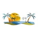 thumbnail image 5 of Decoración de pared de metal con diseño de playa tropical, esculturas de árboles costeros, arte rústico de palmera para oficina, decoración de baño al, 5 of 5
