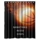 thumbnail image 1 of Cortina de ducha con ganchos para baño, diseño de baloncesto nunca se detiene, tamaño 60 x 72 pulgadas, 1 of 3