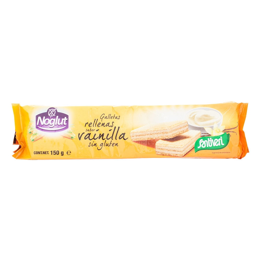 Galleta Rellena Sabor Vainilla Sin Gluten Bolsa 150 g Santiveri