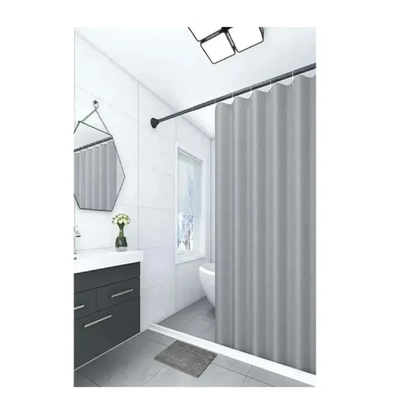 Cortina Baño Ducha Poliéster 180x180 Gris