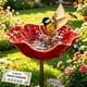 thumbnail image 1 of Estaca jardín flor metal hecha mano baño abejas cuenco agua pájaros decoración exterior, 1 of 8