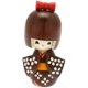 thumbnail image 1 of Muñeca Kokeshi Japonesa Usaburo, Yukata de Hana, 1 of 1
