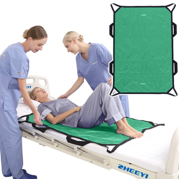 Almohadilla de cama ZHEEYI 122 cm x 102 cm Verde para ayuda de transferencia
