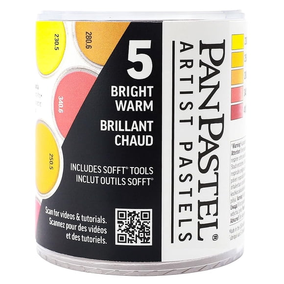 PanPastel Pasteles para Artista Set de 5 Colores Cálidos Brillantes