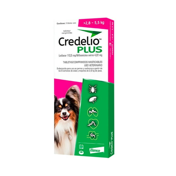 Credelio Plus 112 5 4 22 Mg Perro 2 8 5 5 Kg X 1 Comprimido Masticable
