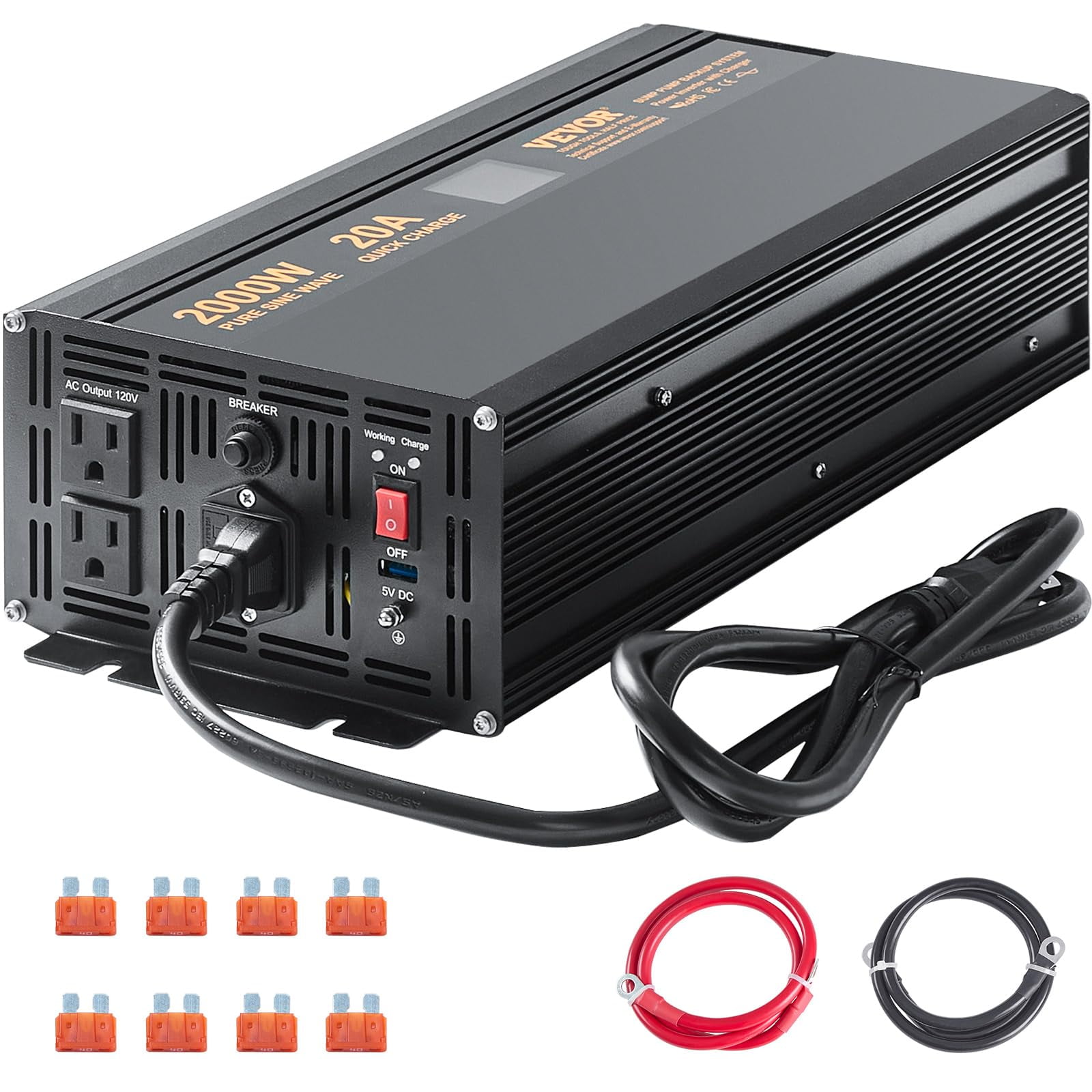 Bomba De Sumidero Con Respaldo De Batería Vevor 2000w Con Lcd 2000w
