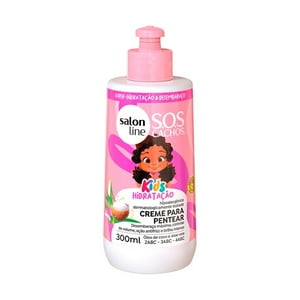 Salon Line - Crema De Peinar Rizos Control Volumen Brillo Intenso Kids 300Ml