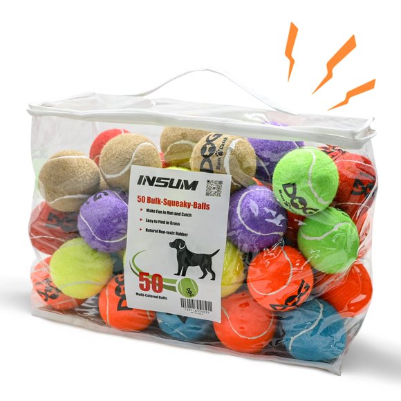 Pelotas de tenis INSUM 50 unidades 6 cm (mediano) con silbido