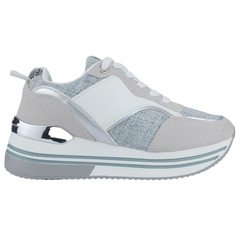 Zapatilla Mujer Chalada Jettixlow2 Blanco/Celeste Urbano