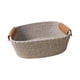 thumbnail image 1 of Cesta De Almacenamiento Tejida De Algodón Cesta De Picnic Liviana Para Frutas Aperitivos Jardín Blanco Gris L, 1 of 5