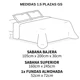 thumbnail image 2 of Juego De Sabanas De 1.5 Plazas 200 Hilos 80% Algodón 20% Poliester Antipilling + 1 Funda De Almohada, 2 of 3