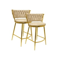 Habita2 Chile - Pack 2 Silla De Bar Queen 66Cm Fijo - Beige