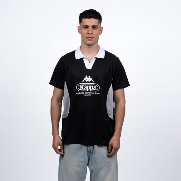 Polera Kappa Men Black Grey White