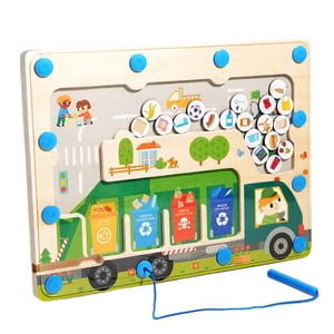 Magideal - Tablero Ocupado De Clasificación De Basura, Juguete Para Niños, Tablero De Aprendizaje Para Juguete De Viaje