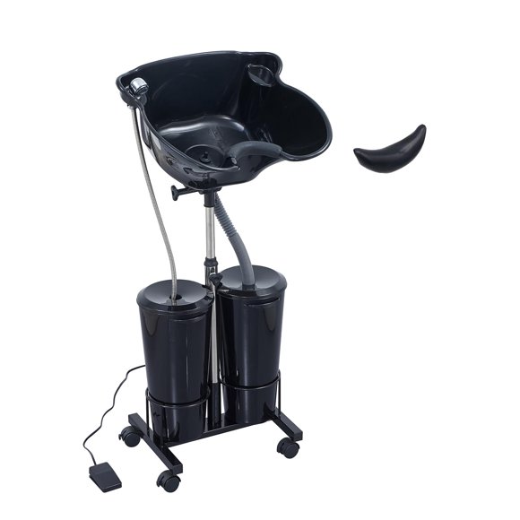 Lavabo portátil para shampoo Antlu con pedal de pie y 2 cubetas