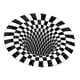 thumbnail image 2 of Alfombras Redondas De Ilusión óptica 3D Vortex, Felpudo Blanco Y Negro Para Comedor, 2 of 5