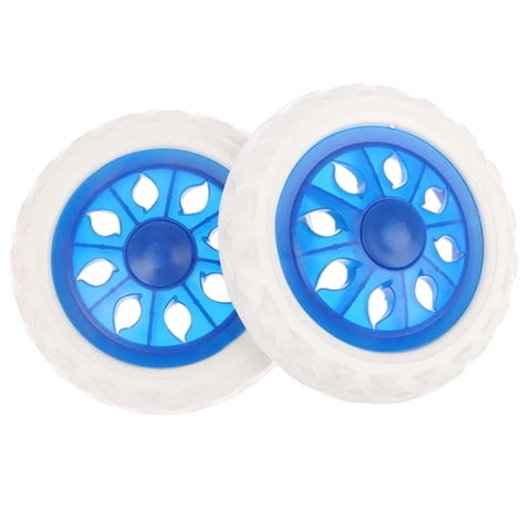 Magideal - Rueda Para Carrito De Compras Rueda De Repuesto De Goma Espumada Accesorio De Carro Plegable Funcionalidad Silenciosa Fácil Instalación Adecuada Para Azul