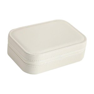 Ioensy - Aretes Collares Estuche De Viaje Titular Doble Capa Separación Desmontable Blanco