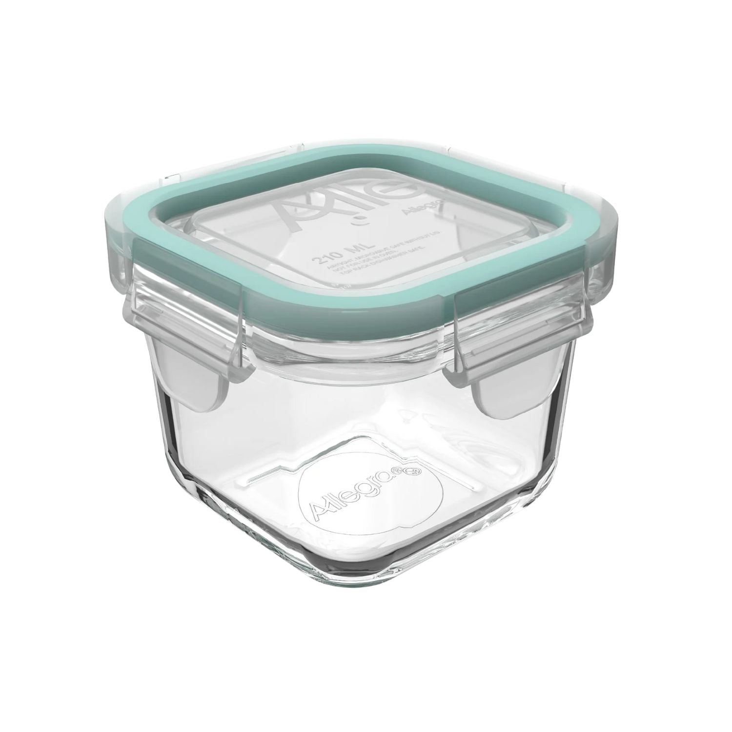 Contenedor Hermetico Allegra Vidrio 210ml Cuadrado Cocina