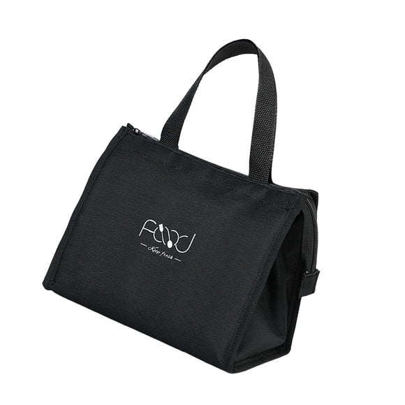 Cooler Lunch Box Bolsas De Almuerzo Estuche Aislado Reutilizable Teen Travel S Negro