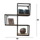 thumbnail image 3 of Repisa Flotante 3 Cubos Fierro Madera Decoracion 40x50x15 cm negro, 3 of 4