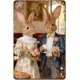 thumbnail image 1 of Letrero estaño metal conejo Pascua vintage conejo flor huevo primavera arte pared hogar granja cocina dormitorio 20x30cm, 1 of 6