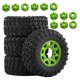 thumbnail image 2 of 4 Piezas 1/10 RC Car Ruedas Y Neumáticos Goma Resistente Accesorio Para Slash W285 Verde, 2 of 5