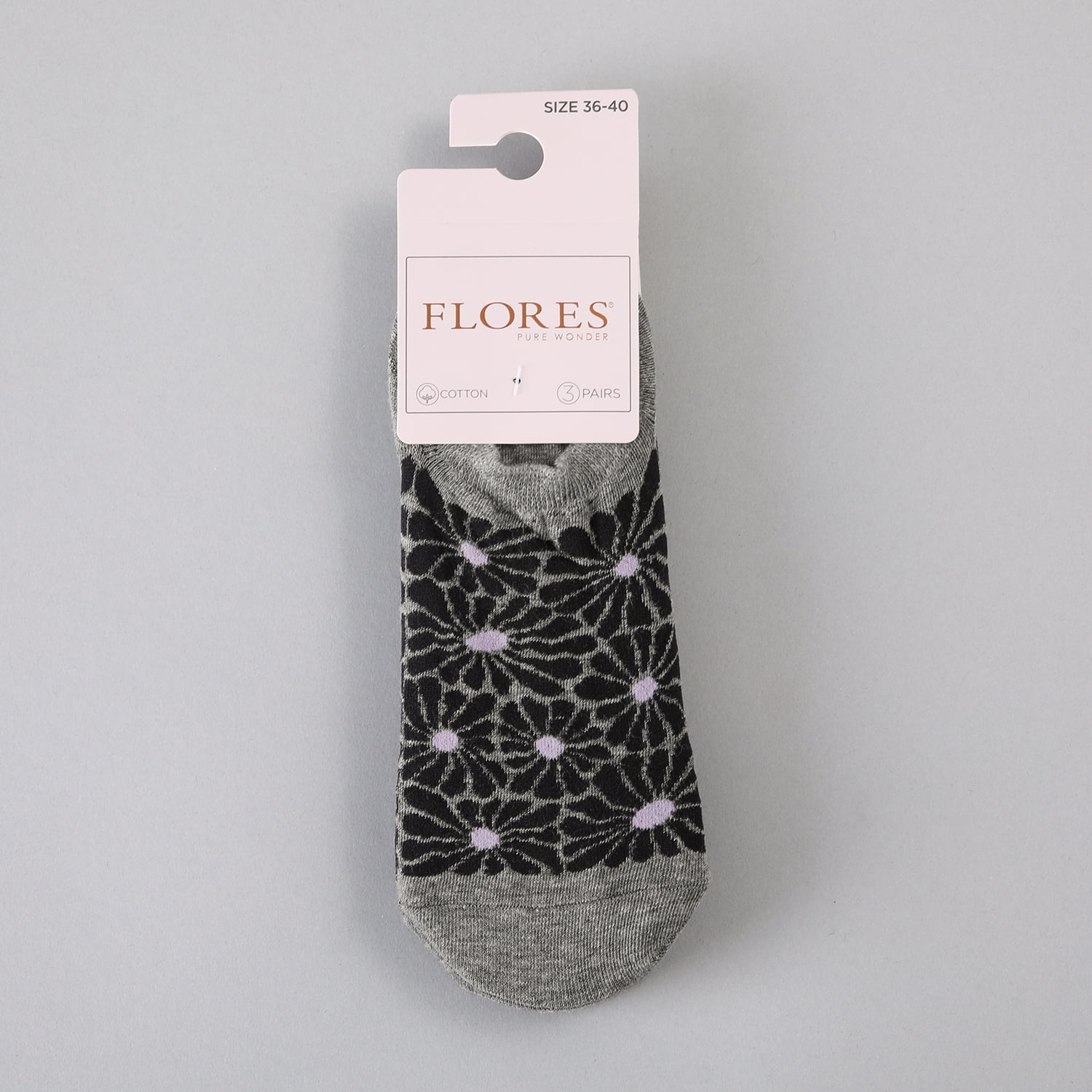 Calcetin 3x Pack Invisible Flores Flores Mujer 50772-54