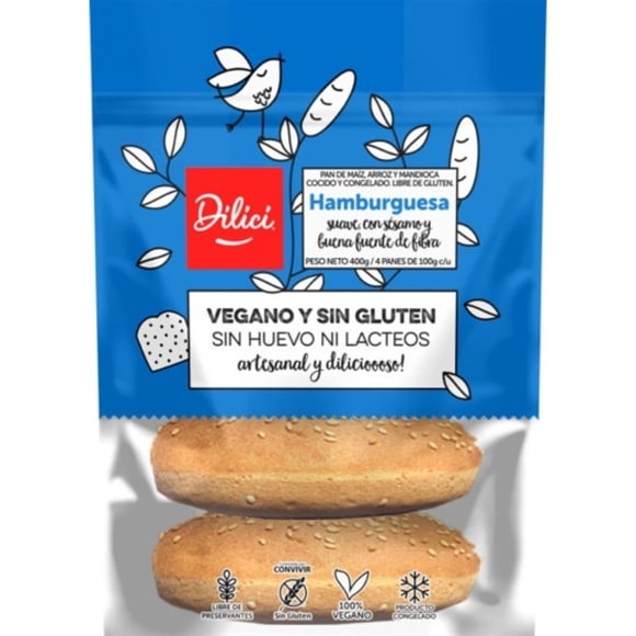 Pan Hamburguesa Sésamo sin Gluten Vegano 450 g