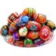 thumbnail image 1 of Set de 6 Huevos de Pascua de Madera Pintados a Mano, 1 of 9