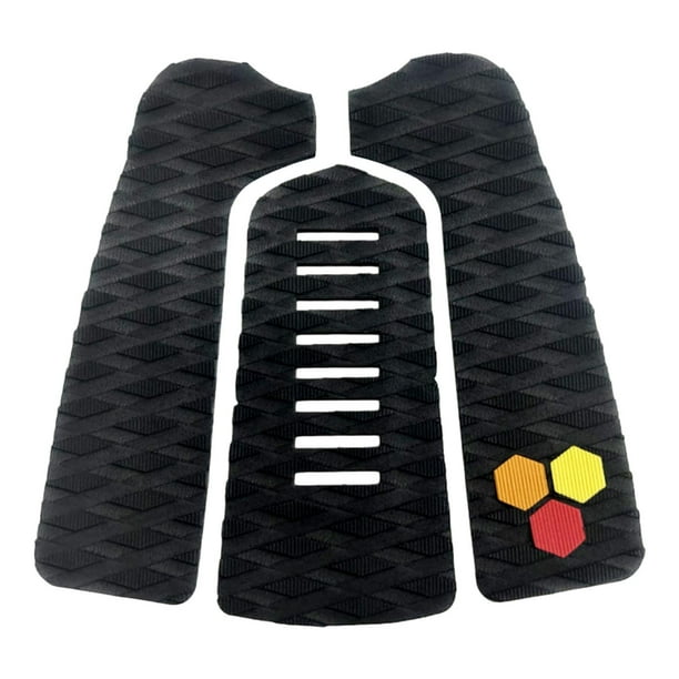 3 Almohadillas de Tracción para Tabla de Surf, Almohadilla de Agarre para La Cubierta Del Pie, Alfombrilla de EVA, Almohadilla de Tracción Antidesliza Negro