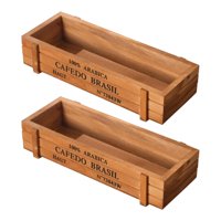 Ioensy - Macetero Rectangular De Madera Para Decoración Del Hogar, Caja De Madera Para Jardín, Interior Y Exterior