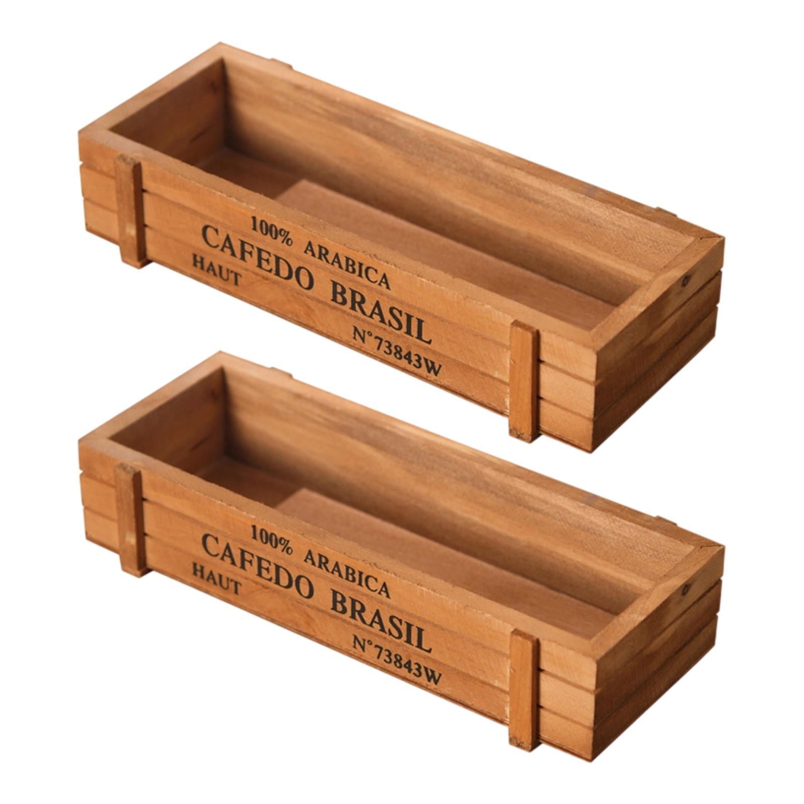 Ioensy - Macetero Rectangular De Madera Para Decoración Del Hogar, Caja De Madera Para Jardín, Interior Y Exterior