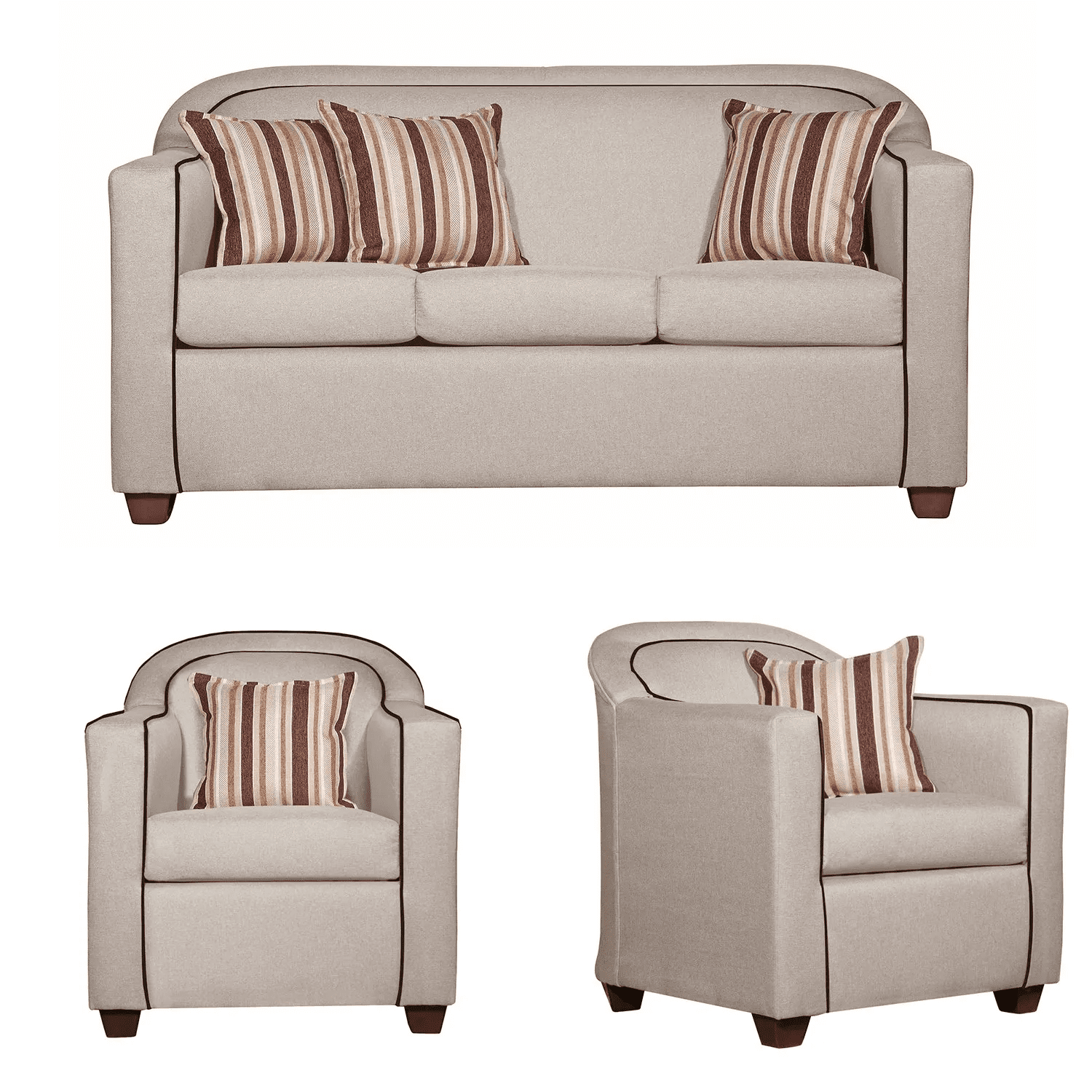 Ruzam Mobel - Juego De Living 3-1-1 Zafiro Beige