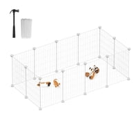 Pet Playpen Songmics Ulpi001W01 Para Animales Pequeños, Color Blanco