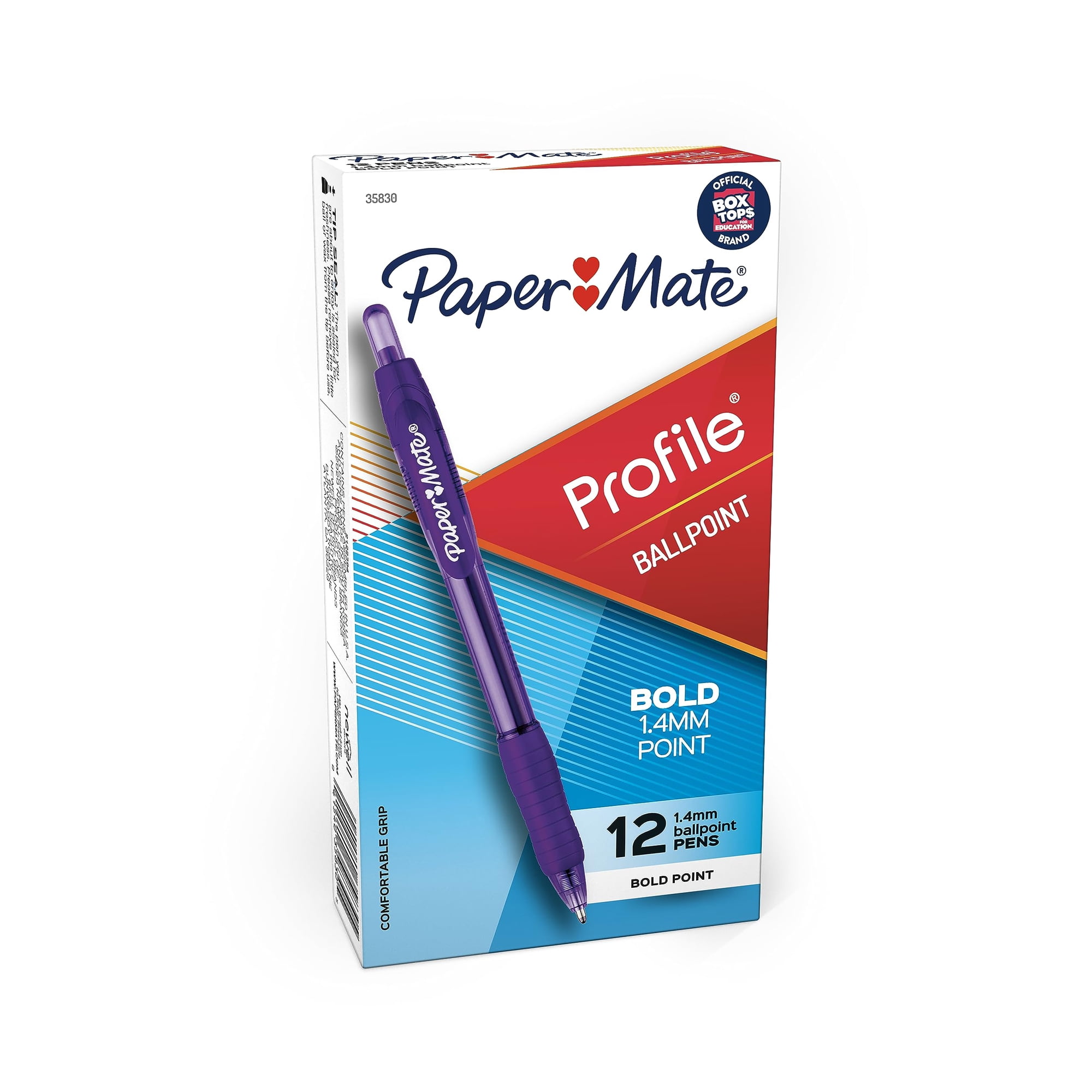 Paper Mate‌ - Bolígrafos Paper Mate Profile Retráctiles, Color Morado Intenso