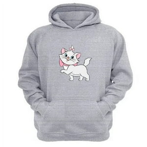 Genérico - Polerón Canguro Gatos Aristócratas Gris Claro Talla M Unisex