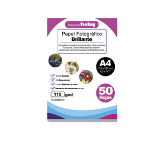 Hoby - Papel Fotográfico Glossy 115 Gr / A4 – 50 Hojas
