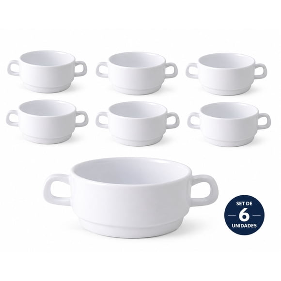 Taza De Consomé Melamina Apilables 290cc