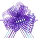 thumbnail image 1 of Uxcell 5Pcs 6" Lazos Grandes de Organza con Chiffon Metálico para Envolver Regalos Cinta Púrpura para Bodas, Cestas, Navidad, 1 of 6