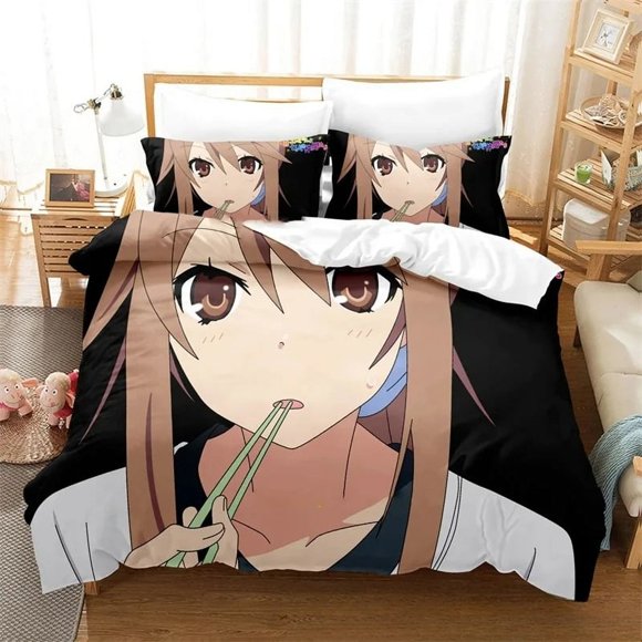 Okami-san and Her Seven Companions Bedding Set Boys Girls Twin Queen King Size Duvet Cover Pillowcase Bed boys AdultBed Sheets