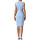 thumbnail image 3 of INSPIRE CHIC Vestido de Tubo para Mujer con Cuello Plisado Vestidos de Lápiz para el Trabajo M Azul Claro, 3 of 6