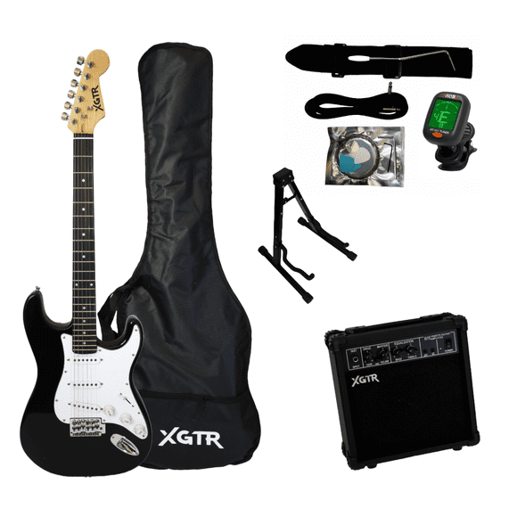 Full Pack Guitarra Eléctrica Black ST111 BK XGTR